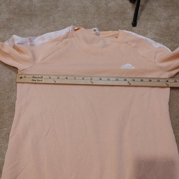 Adidas Size Small S Light Pink Sweatshirt Workout Long Sleeve Comfy Athleisure - Picture 4 of 9